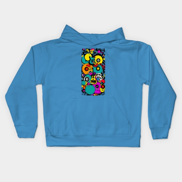 Music Instrument Doodle Kids Hoodie by sahiliart06